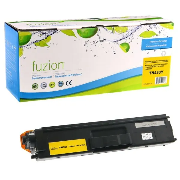 High quality compatible brother tn433y yellow toner in Canada