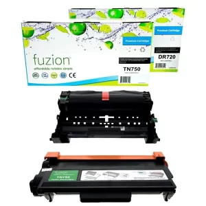 High quality compatible brother tn750 dr720 black toner drum combo in Canada