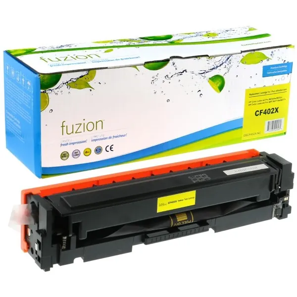 High quality compatible hp cf402x 201x yellow high yield toner in Canada