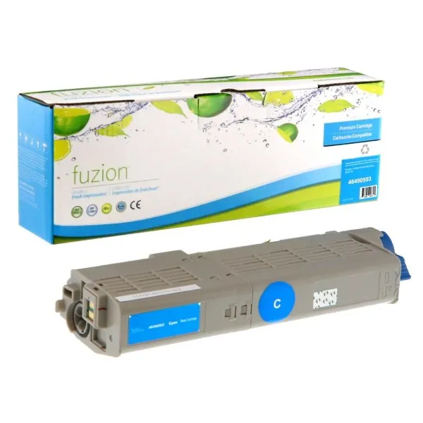 High quality compatible okidata 46490503 cyan toner in Canada