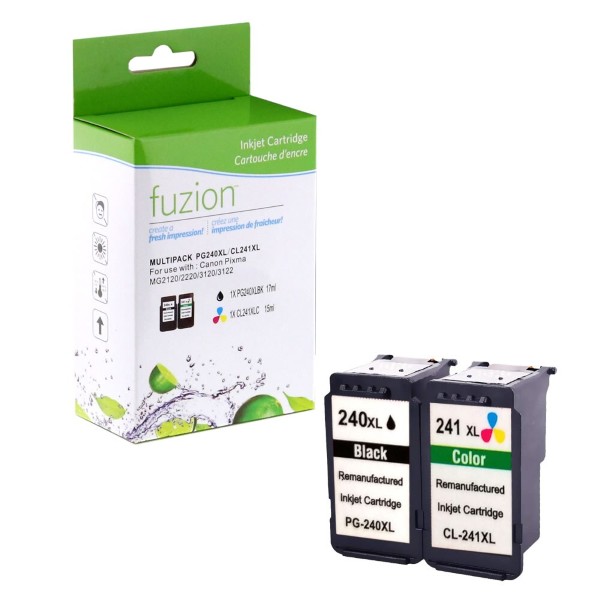 High quality remanufactured canon pg240xl cl241xl black cyan magenta yellow Ink cartridge set in Canada