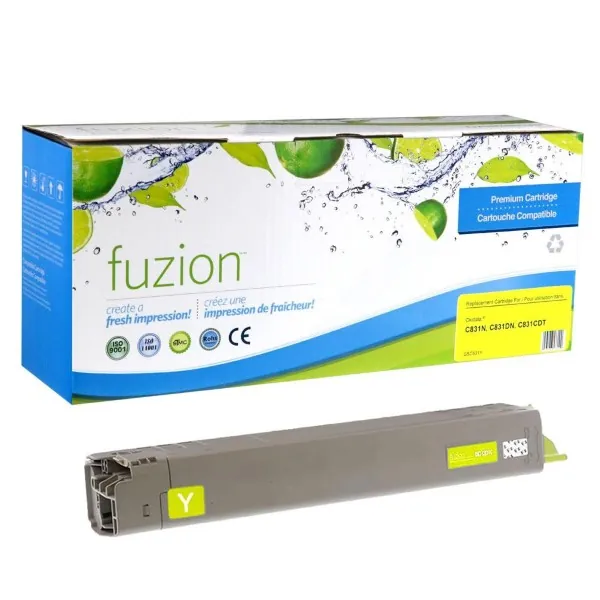 High quality remanufactured okidata 44844509 yellow toner in Canada