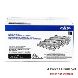 Original Brother OEM DR221cl Black Drum 4Packs
