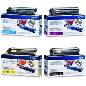 Original Brother TN210 BK/C/M/Y 4-Color Toner Combo