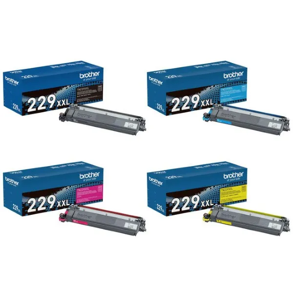 Original Brother TN229XXL BK/C/M/Y Super High Yield Toner Combo
