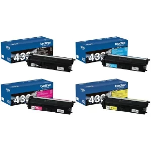 Original Brother TN433 BK/C/M/Y High Yield Toner Combo