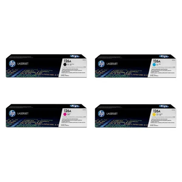 Original HP 126A / CE310A / CE311A / CE312A / CE313A BK/C/M/Y Toner Combo
