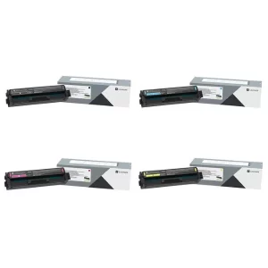 original lexmark oem 20n0h10 20n0h20 20n0h30 20n0h40 black cyan magenta yellow high yield toner combo