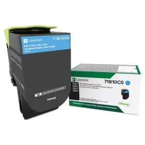 original lexmark oem 71b10c0 cyan toner
