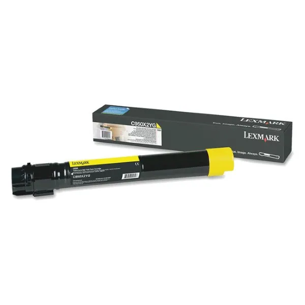original lexmark oem c950x2yg yellow extra high yield toner