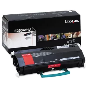 original lexmark oem e260a21a black toner