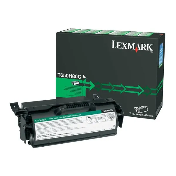 original lexmark oem t650h80g black high yield reconditioned toner