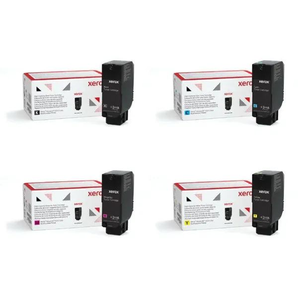 original xerox oem 006r04636 006r04637 006r04638 006r04639 black cyan magenta yellow high yield toner combo