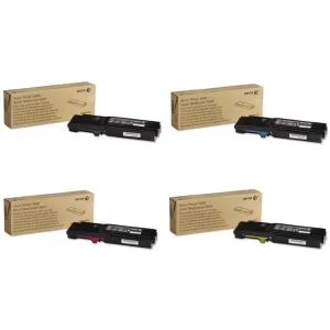 original xerox oem 106r02225 106r02226 106r02227 106r02228 black cyan magenta yellow high yield toner combo