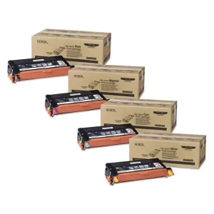 original xerox oem 113r00723 113r00724 113r00725 113r00726 black cyan magenta yellow high yield toner combo