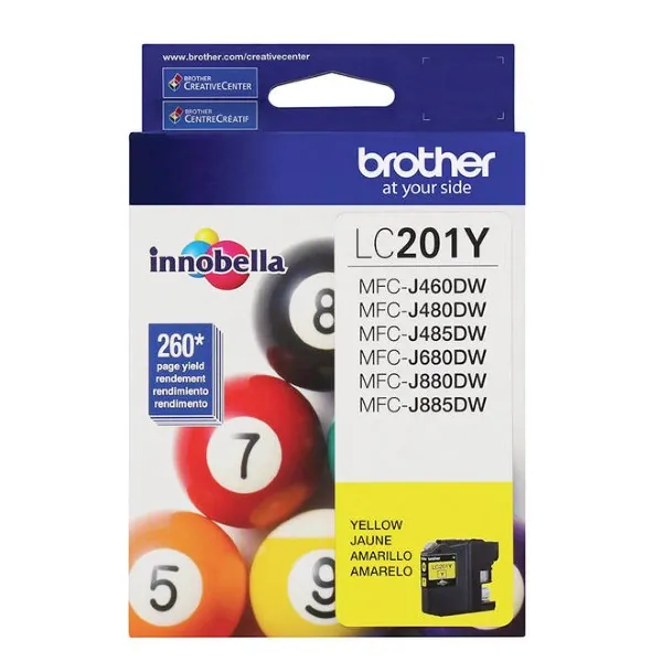 Original Brother LC201Y Yellow Ink