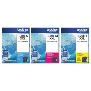 Original Brother LC20E C/M/Y Extra High Yield Ink Combo