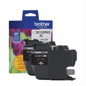 Original Brother LC30132PKS Black High Yield Ink 2 Packs