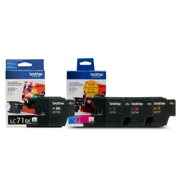 Original Brother LC71 BK/C/M/Y Ink Combo