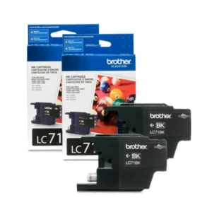 Original Brother LC71BK Black Ink 2 Packs