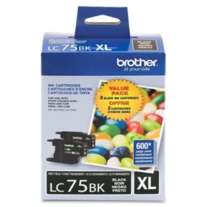 Original Brother LC752PKS Black High Yield Ink 2 Packs