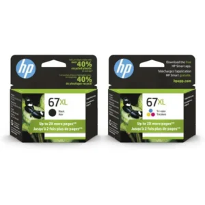 Original HP 67XL / 3YM57AN / 3YM58AN Black & Tri-Color High Yield Ink Combo