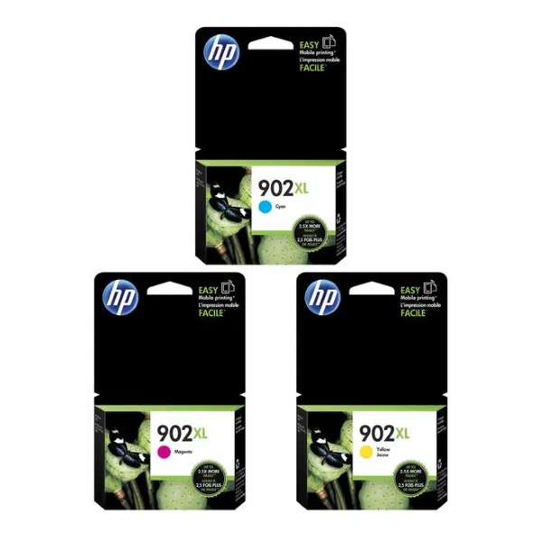 Original HP 902XL / T0A41BN / T6M02AN / T6M06AN / T6M10AN C/M/Y High Yield Ink Combo