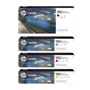 Original HP 982X / T0B27A / T0B28A / T0B29A / T0B30A BK/C/M/Y High Yield PageWide Ink Combo