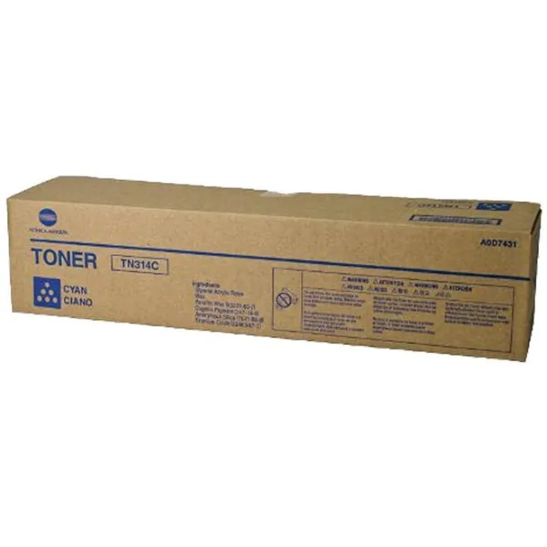 Original Konica Minolta TN314C / A0D7431 Cyan Toner