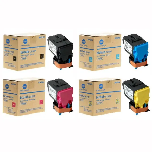 Original Konica Minolta TNP50 BK/C/M/Y Toner Combo