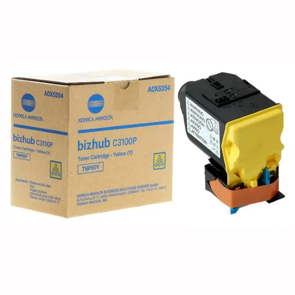 Original Konica Minolta TNP50Y / A0X5234 Yellow Toner