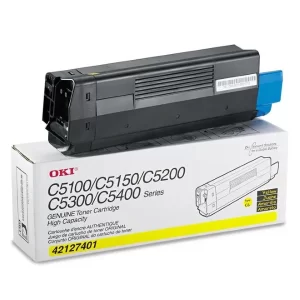 Original Okidata 42127401 Yellow Toner