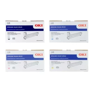 Original Okidata 44844477 / 44844478 / 44844479 / 44844480 BK/C/M/Y Drum Combo