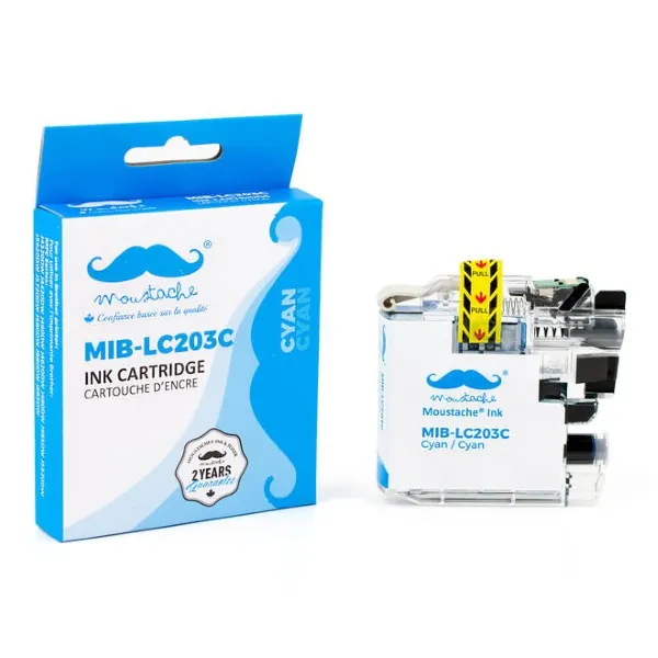 Moustache Compatible Brother LC203C Cyan High Yield Ink Cartridge