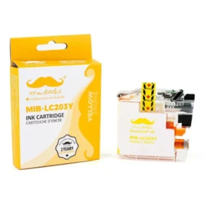 Moustache Compatible Brother LC203Y Yellow High Yield Ink Cartridge