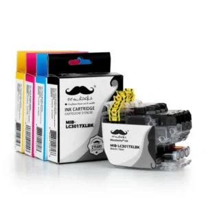 Moustache Compatible Brother LC3017 BK/C/M/Y High Yield Ink Cartridge Combo