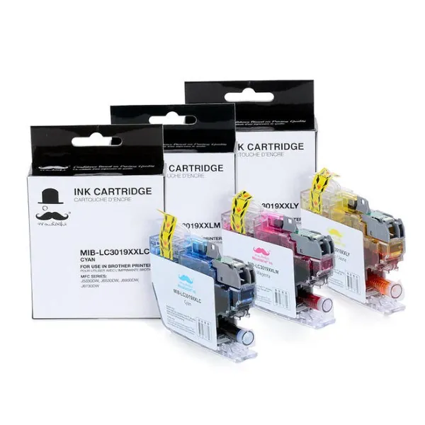 Moustache Compatible Brother LC3019XXL3PKS C/M/Y Extra High Yield Ink Cartridge Combo