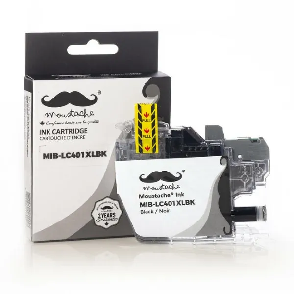 Moustache Compatible Brother LC401XLBK Black High Yield Ink Cartridge