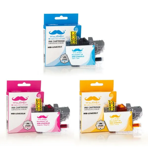 Moustache Compatible Brother LC402XL C/M/Y High Yield Ink Cartridge