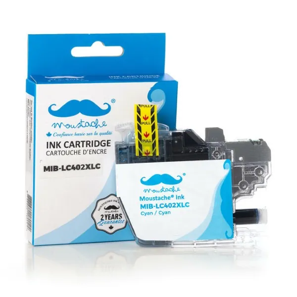 Moustache Compatible Brother LC402XLC Cyan High Yield Ink Cartridge