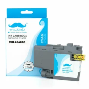 Moustache Compatible Brother LC406C Cyan High Yield Ink Cartridge