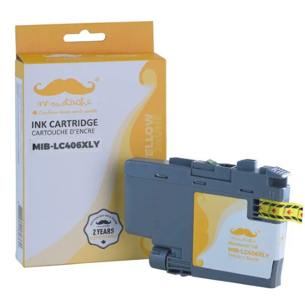 Moustache Compatible Brother LC406XLY Yellow Ink Cartridge