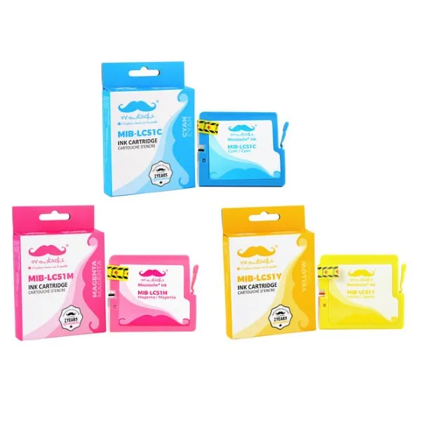 Moustache Compatible Brother LC51 C/M/Y Ink Cartridge Combo