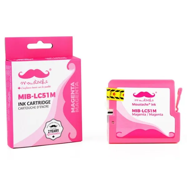 Moustache Compatible Brother LC51M Magenta Ink Cartridge