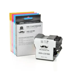 Moustache Compatible Brother LC61 BK/C/M/Y Ink Cartridge Combo