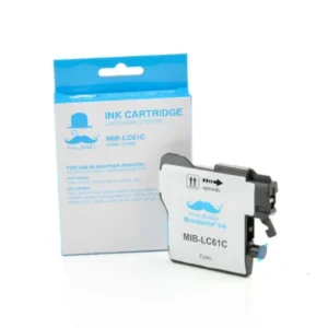 Moustache Compatible Brother LC61C Cyan Ink Cartridge