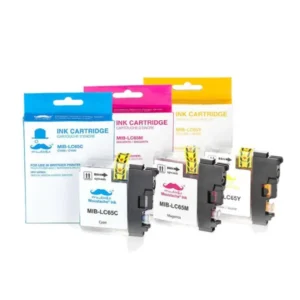 Moustache Compatible Brother LC65 C/M/Y High Yield Ink Cartridge Combo