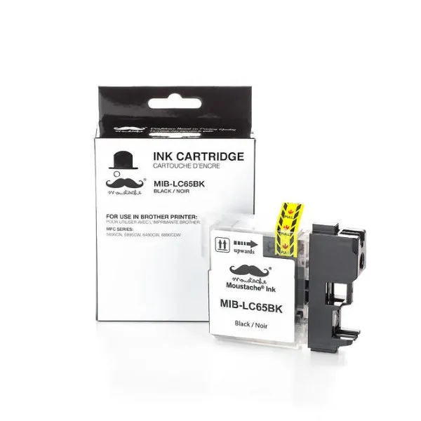 Moustache Compatible Brother LC65BK Black High Yield Ink Cartridge