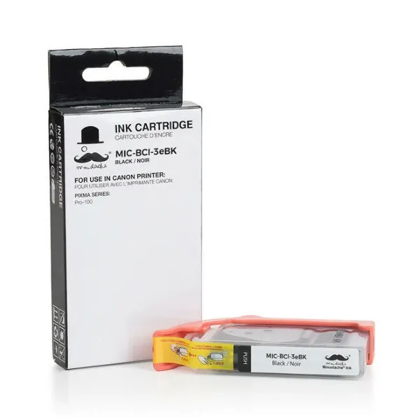 Moustache Compatible Canon BCI-3eBK Black Ink Cartridge