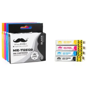 Moustache Compatible Epson 125 / T125 BK/C/M/Y Ink Cartridge Combo